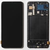 Дисплей + сенсор Samsung Galaxy A70/A705 2019 (Full Size) (black; в раме) (OLED)