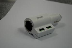 Автомобильная USB зарядка LDNIO (C302S4) на 2 входа (3.6А) + кабель Micro-USB (white)