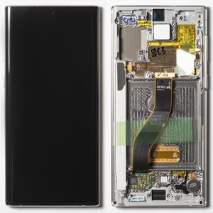 Дисплей + сенсор Samsung Galaxy Note 10/N970 (white; в раме) (100% Original, сервисный)