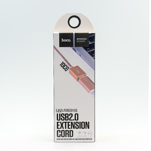 Кабель удлинитель USB-USB 2.0 HOCO (UA2) 1m (gold) 