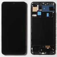 Дисплей + сенсор Samsung Galaxy A50/A505 (full size) (black; в раме) (OLED)