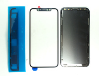 Glass iPhone X 3 в 1 (стекло,рамка,скотч) (black) (copy)