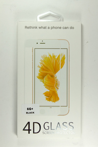 Защитное стекло 4D iPhone 6g Plus/6s Plus (black) в упаковке