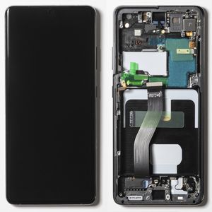 Дисплей + сенсор Samsung Galaxy S21 Ultra/G998 2021 (black; в раме) (100% Original, сервисный)