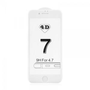 Защитное стекло 5D iPhone 6/7/8/SE 2020 (white) без упаковки